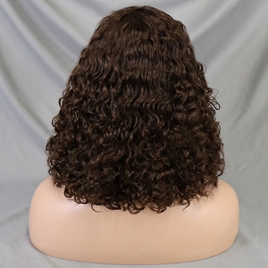 Easy Wear Water Wave Short Bob Perruque avec Bang Pre-Plucked Remy Hair pour les femmes Color Highlight #4 - Product Image 2