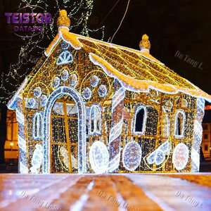 Arches lumineuses LED commerciales en forme de maison de pain d'épices pour l'affichage extérieur des décorations de Noël - Product Image 5