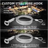 Câble en acier inoxydable de 10 mm, boucle en fil d'acier, crochet personnalisé pour suspension de cadre, fabrication de cordes lumineuses, câble en acier pour lampe