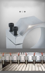 Support de broche en aluminium, diamètre 65mm 80mm 100mm 105mm 120mm 125mm - Product Image 2