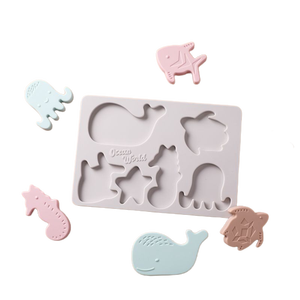 Cá voi hình cá mập Silicone pegged Câu Đố giáo dục học tập sớm động vật biển <span class=keywords><strong>Cube</strong></span> cho trẻ mới biết đi - Product Image 4