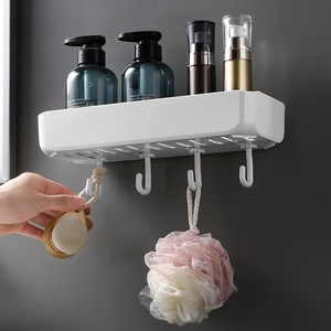 Étagère de salle de bain moderne en métal, support mural suspendu sans perçage ni clouage pour lavabo et toilettes, idéal pour la maison - Product Image 1