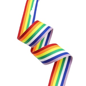 ริบบิ้นสีรุ้งหลากสี ทำจากเส้นใยโพลีเอสเตอร์ สำหรับห่อของขวัญงานแต่งงาน มีจำหน่ายในริบบิ้นผ้าธรรมดาสำหรับตกแต่ง - Product Image 1