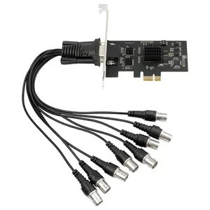 ขายส่ง VGA To PCIE 1080P AHD กล้องวงจรปิดจับภาพวิดีโอเสียง4 CH DVR การ์ดสำหรับ Server ระบบ