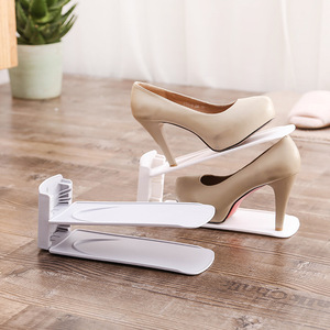 Wholesale New Adjustable <b>Shoe</b> Rack Double Layer <b>Space</b> <b>Saving</b> Organizer Solid Color <b>Shoes</b> Stand Closet Organization - Product Image 3