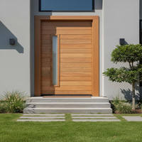 Portes d'entrée en bois massif, porte d'entrée en bois, porte intérieure battante avec combinaison de verre moderne, bien étanche, style naturel
