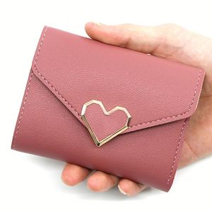 Trendy Women's Short Wallet with Heart Design, <b>Small</b> Bifold Coin <b>Purse</b>, Card Holder for Everyday Use & Promotional Gift - Product Image 3