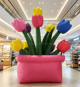 Pot de fleurs géant gonflable personnalisé en forme de tulipe avec <span class=keywords><strong>impression</strong></span> de logo pour la promotion des communes et la publicité commerciale - Product Image 2