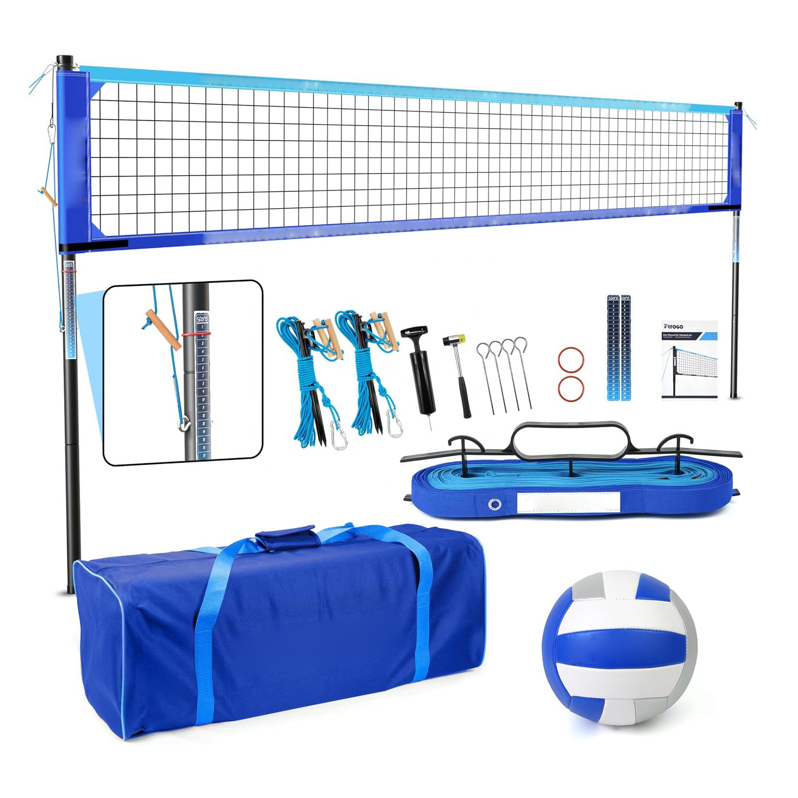 Filet Multi-sport 9,5x1m – Volley, Badminton, Tennis – Avec Sac De Transport