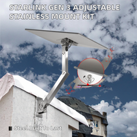 Kit de montage réglable Starlink Gen 3 de haute qualité, adaptateur de tuyau en acier inoxydable, plaque de fixation murale et de poteau de toit, accessoires de jeu