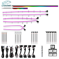 Mise à niveau 256 couleurs symphonie Led décoration d'éclairage ambiant intérieur de voiture pour Audi A6 C7 accessoires de bande d'ambiance