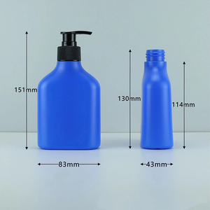 ขวดแชมพูพลาสติก HDPE ขนาด250มล. ขวดล้างมือสำหรับเด็กทารกสีฟ้าขวดครีมโลชั่นขนาด8ออนซ์พร้อมปั๊มสีดำ - Product Image 4