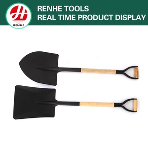 Outils agricoles avec poignée en Y en métal, <span class=keywords><strong>pelle</strong></span> <span class=keywords><strong>carrée</strong></span> agricole avec manche en bois - Product Image 3