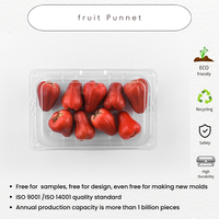 Plateau en plastique PET Offre Spéciale personnalisé emballage alimentaire à brouillard continu plateau de fruits rond avec couvercle Restaurant