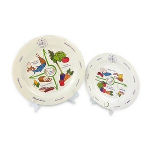 Two Sizes of 8 Inch and 10 Inch Melamine with Printing Unique High Quality Nutritional <strong>Diet</strong> <strong>Plates</strong> - Product Image 2