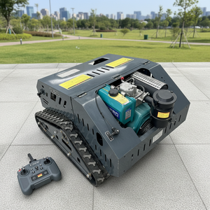 Tagliaerba Cingolato Ibrido Elettrico con Generatore, Batteria 48V, Estensore di Autonomia, Consumo Carburante 1.5L/h per Uso in Vigneto - Product Image 1