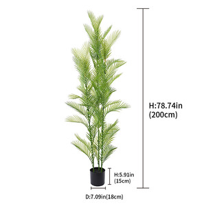 Vente directe d'usine, palmier artificiel en plastique à l'aspect naturel, faible <span class=keywords><strong>entretien</strong></span>, résistant aux UV, durable - Product Image 2