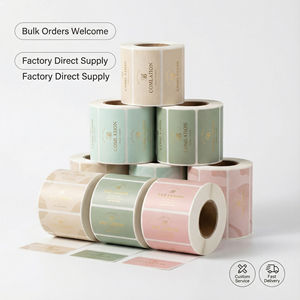 Custom Gold Foil Stamping Labels for Cosmetic Jars Waterproof <b>Vinyl</b> Brand Logo <b>Stickers</b> on Rolls Luxury Embossed Packaging Seals - Product Image 6