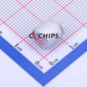 Condensador Sólido 100AREP471M08X8E15P35, Componente de Orificio Pasante (THT), D8xL8mm 470uF 20% 10V - Product Image 1