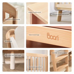 Kinder Baumhausbett aus Massivholz im Blockhaus-Stil, Hochbett und Etagenbett, anpassbar mit Treppenschrank - Product Image 6