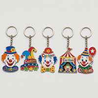 Porte-clés de clown personnalisés en gros de haute qualité, figurines de Joker amusantes, design de carnaval, souvenir de cirque, porte-clés promotionnel