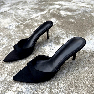 <span class=keywords><strong>Mules</strong></span> da Donna Minimaliste Francesi con Punta Affusolata, Sandali Sexy Open Toe con Tacco a Spillo Sottile e Suola in Gomma - Collezione 2025 Hot Sale - Product Image 4