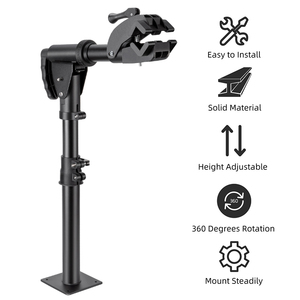 Abrazadera <span class=keywords><strong>de</strong></span> reparación <span class=keywords><strong>de</strong></span> bicicleta <span class=keywords><strong>de</strong></span> acero ajustable, soporte <span class=keywords><strong>de</strong></span> trabajo para mantenimiento <span class=keywords><strong>de</strong></span> bicicleta, estacionamiento - Product Image 4