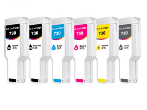 Cartouche d'encre compatible 730f 6 couleurs en provenance des États-Unis pour imprimante <span class=keywords><strong>HP</strong></span> Designjet T1600 T2600 T1700 - Product Image 1