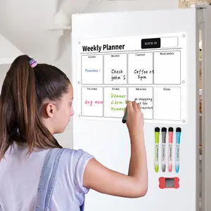 Custom Magnetic Calendar Acrylic Dry Erase Acrylic Board Calendar For Wall/Fridge