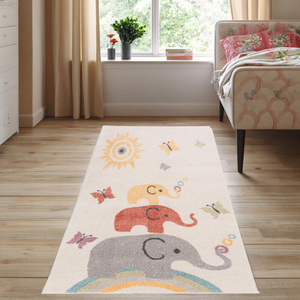 <span class=keywords><strong>Tappeto</strong></span> per <span class=keywords><strong>Bambini</strong></span> Personalizzato con Nuovo Design Elefanti, Ecologico, Lavabile, Antiscivolo, 3mm Nylon/Poliestere JACKSON Classic - Product Image 1