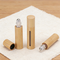 Flacon roll-on en bambou écologique avec fenêtre en verre pour huiles essentielles et parfums – Emballage à roulettes très demandé