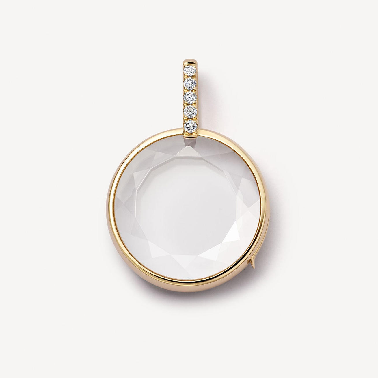 Round transparent phase box necklace (o-chain)