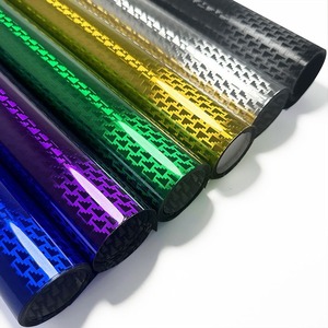 <span class=keywords><strong>Film</strong></span> vinyle carbone 9D effet <span class=keywords><strong>avion</strong></span>, violet brillant, pour carrosserie de voiture, accessoires intérieurs, auto-cicatrisant sans colle - Product Image 1