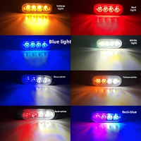 Nouvelles feux latéraux stroboscopiques 12V-24V en alliage d'aluminium pour camion, 4 LED haute luminosité, feux de freinage clignotants pour moto/voiture