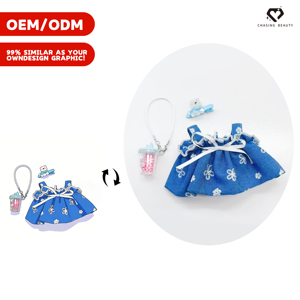 Diseño Personalizado OEM Disponible, Varios Tamaños Opcionales, Conjunto <span class=keywords><strong>de</strong></span> Ropa <span class=keywords><strong>para</strong></span> Muñeca con Lazo Floral Estilo Niña, 3 Piezas - Product Image 4