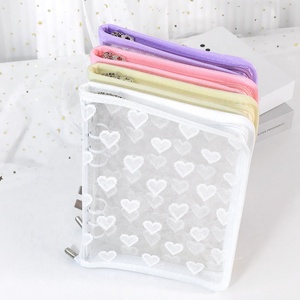 A5 Tạp Chí với ren Zip chất kết dính long lanh PVC Bìa phong cách Ins 6 nhẫn rời Lá Trường hợp kế hoạch Dải nộp hồ sơ sản phẩm - Product Image 4