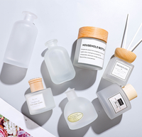 Nouvelle bouteille d'aromathérapie en verre givré de 100 ml, bouteille vide pour la décoration de la maison, utilisation en voiture, diffuseur de parfum, conteneur de recharge d'huile essentielle