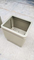 Jardinière extérieure de luxe de forme carrée en acier galvanisé grands pots de plantes pour l'extérieur et l'intérieur