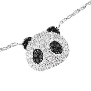2023 маленькая милая и универсальная подвеска в виде панды с нежным бриллиантом Подвеска цепочка для подарков
