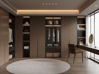 Meubles de rangement de dressing de luxe complets pour hôtel, modulaires et personnalisés, en MDF, en bois, design moderne, armoire, placards