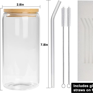 Envase de Vidrio Transparente con Tapa de Rosca, Capacidad de 20 ml, Serigrafiado para Galletas, Té, Café, Especias, Azúcar, Chocolate, Comida para Mascotas - Product Image 2