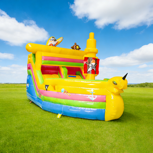 Château gonflable pirate écologique Douerfei avec toboggan - Taille personnalisable, matériau PVC, capacité 500 kg, logo personnalisé - Product Image 2