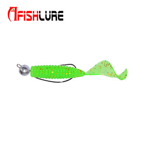 Afishlure soft bait 45mm 1.2g esca luminosa per trota esca morbida riccia esca per pesci in silicone esche artificiali - Product Image 2