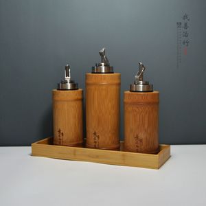 Aceite de Bambú con Diseño Floral Tradicional para Botella Sellada, Utensilios de Cocina Hechos a Mano Ecológicos, Recipiente para Aceite de Bambú Personalizado - Product Image 2