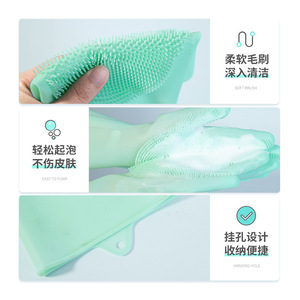 ถุงมืออาบน้ำสัตว์เลี้ยง แปรงขนนุ่มสำหรับสุนัข กำจัดขน นวด ป้องกันรอยขีดข่วน อุปกรณ์ทำความสะอาด - Product Image 1