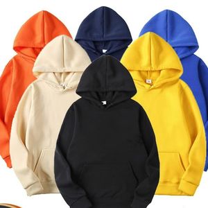 เสื้อฮู้ดผ้าคอตตอนทรงหลวมสำหรับผู้ชายสีทึบสไตล์ลำลองฤดูใบไม้ผลิฤดูใบไม้ร่วงแบบเรียบง่าย - Product Image 1