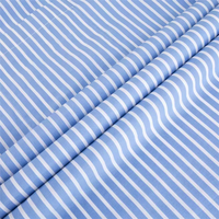 Chemise décontractée d'été pour homme, haute couture, bleu rayé, coupe ample, manches courtes, col rond, tricot brodé