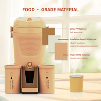 Glacière de bureau thermique moderne personnalisée 4L - Matériau HDPE+PU avec robinet de vidange supérieur et inférieur pour canettes, aliments, pique-nique, camping et usage au bureau