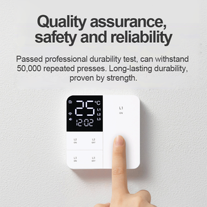 Tuya Zigbee Slimme Wandschakelaar Met Temperatuurweergave Sreen Smart Life Smart <span class=keywords><strong>Switch</strong></span> Support Alexa Voice <span class=keywords><strong>Control</strong></span> - Product Image 2