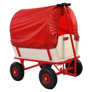 Seau en bois <span class=keywords><strong>4</strong></span> roues plage chariot chariot TC1812 en bois enfants Wagons jardin outil chariot bébé Wagon chariot - Product Image 4